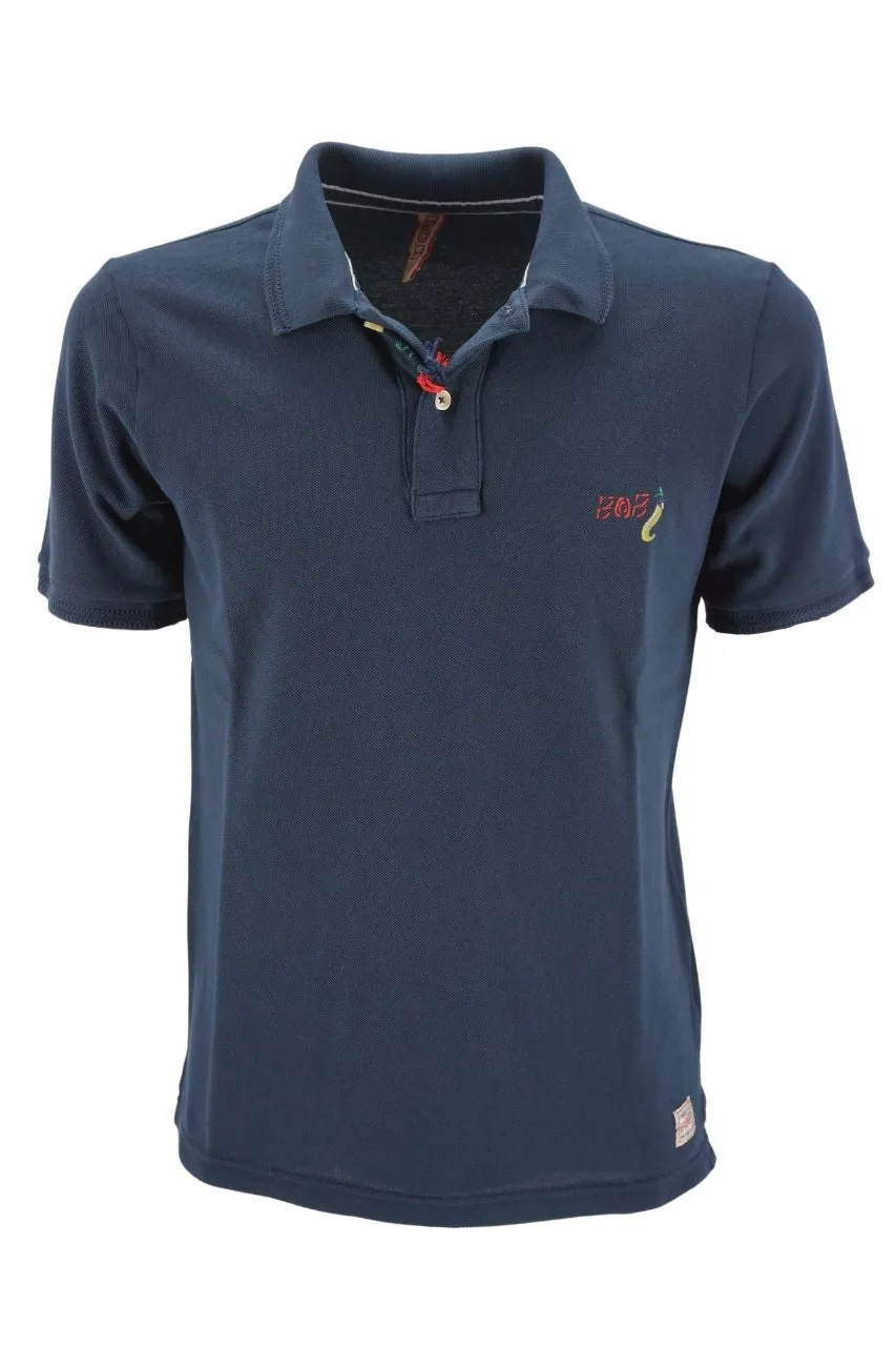 Polo Bob with Embroidery / Blue